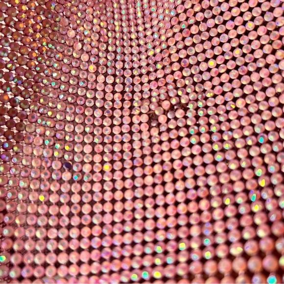 Custom Made Halter Dress With Pink Shimmering Rhinestones - Size 2 - Picture 16 of 16